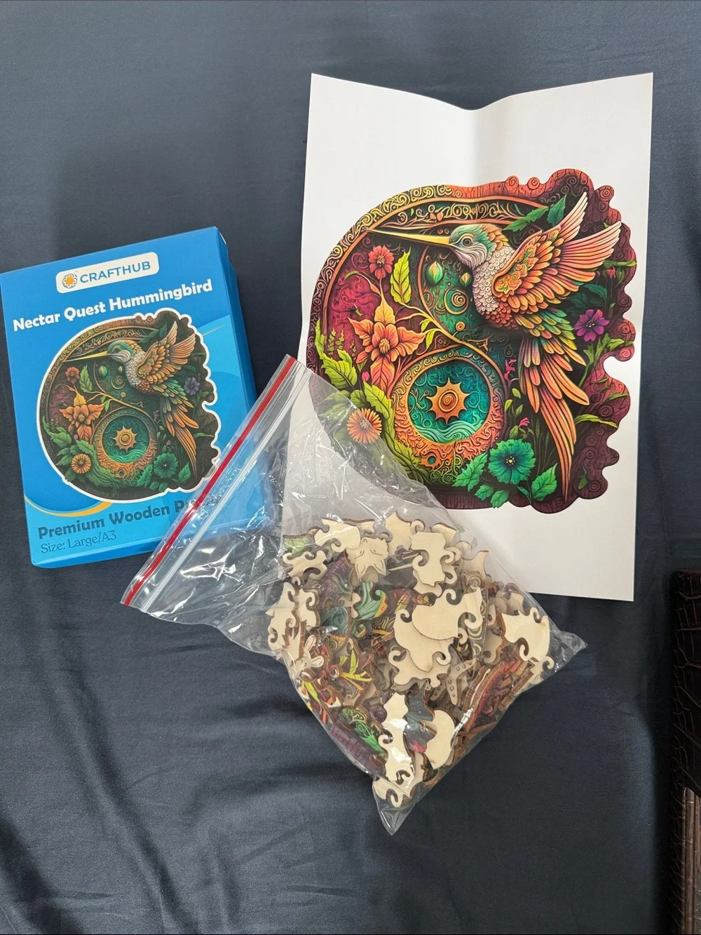 Nectar Quest Hummingbird Premium Wooden Puzzle